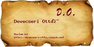Devecseri Ottó névjegykártya